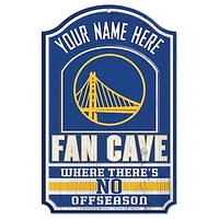 WinCraft Golden State Warriors Personalized 11'' x 17'' Fan Cave Wood Sign