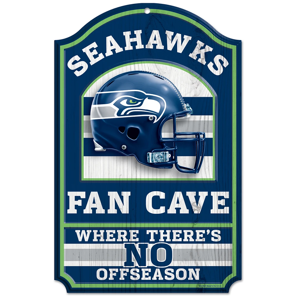 WinCraft Seattle Seahawks 11'' x 17'' Fan Cave Antique Inspired Wood Sign