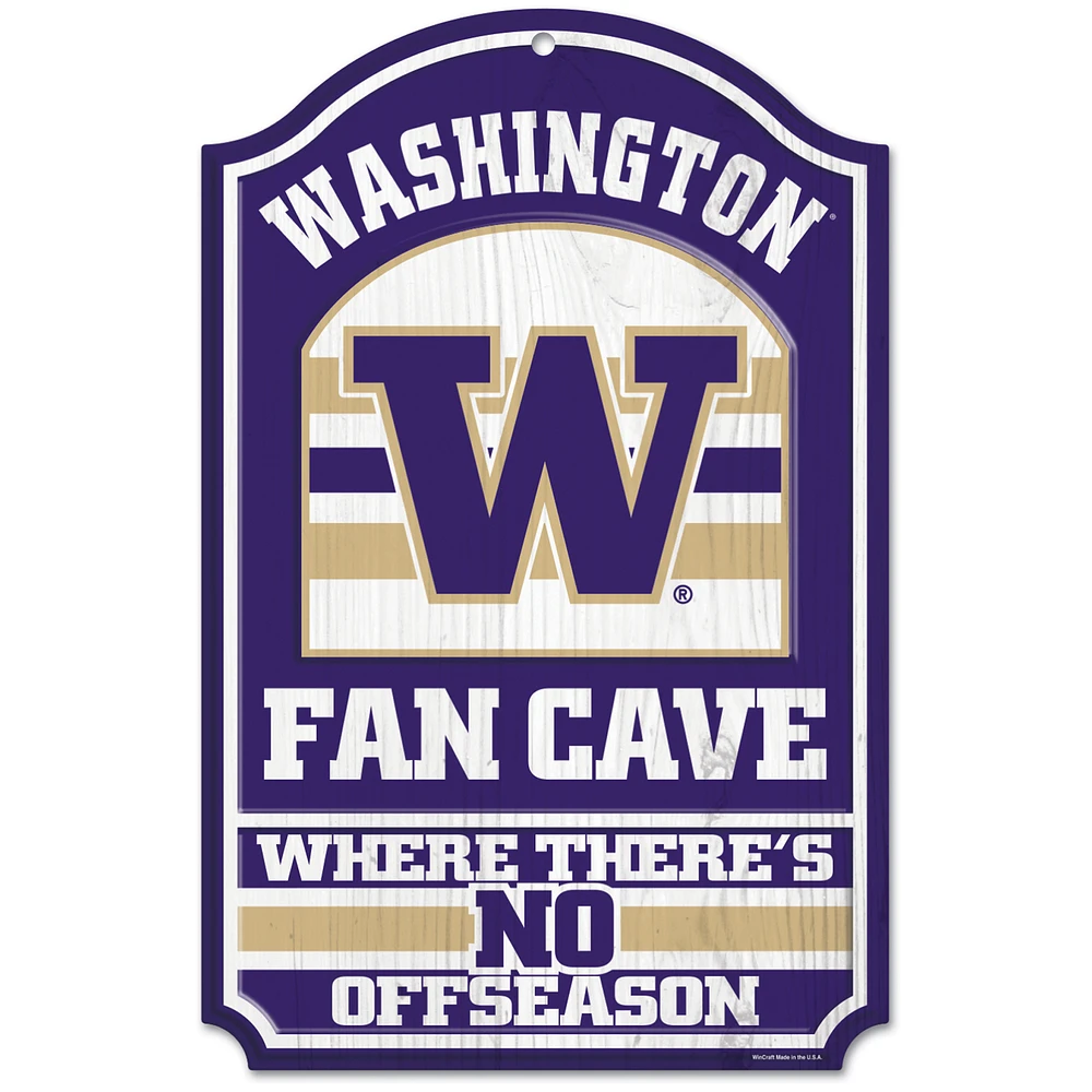 WinCraft Washington Huskies 11'' x 17'' Fan Cave Antique Inspired Wood Sign