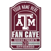 WinCraft Texas A&M Aggies Personalized 11'' x 17'' Fan Cave Wood Sign