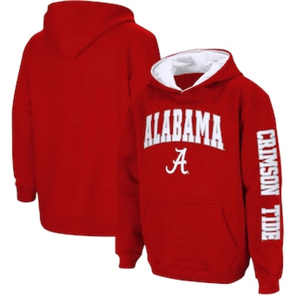 Youth Colosseum Crimson Alabama Tide 2-Hit Team Pullover Hoodie