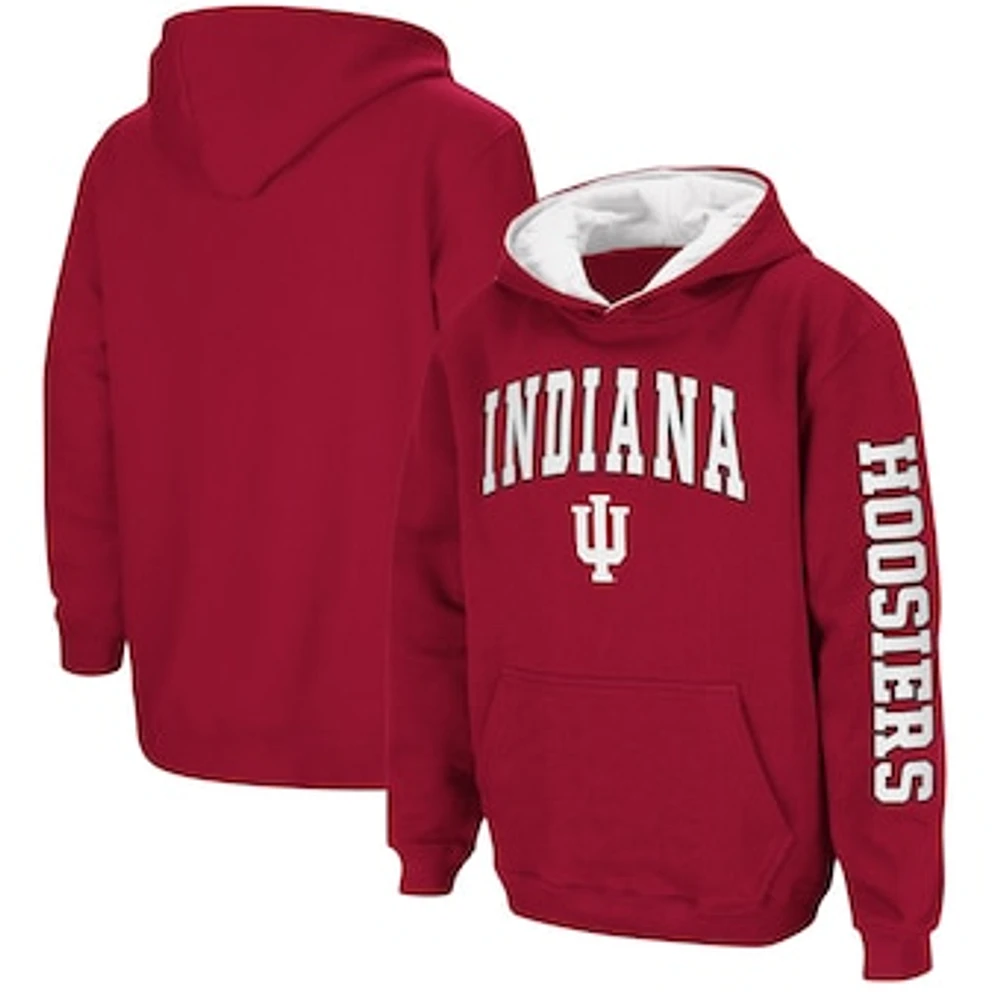 Youth Colosseum Crimson Indiana Hoosiers 2-Hit Team Pullover Hoodie