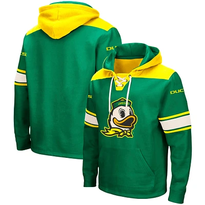 Men's Colosseum Green Oregon Ducks 2.0 Lace-Up Pullover Hoodie