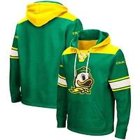 Men's Colosseum Oregon Ducks 2.0 Lace-Up Pullover Hoodie