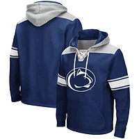 Men's Colosseum Navy Penn State Nittany Lions Lace-Up Pullover Hoodie