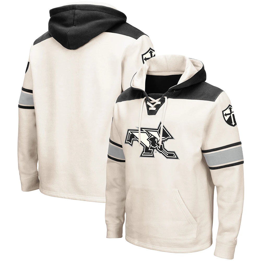 Men's Colosseum Cream Providence Friars 2.0 Lace-Up Pullover Hoodie