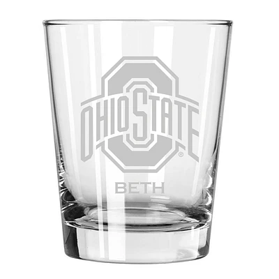 Ohio State Buckeyes 15oz. Personalized Double Old Fashion Etched Glass