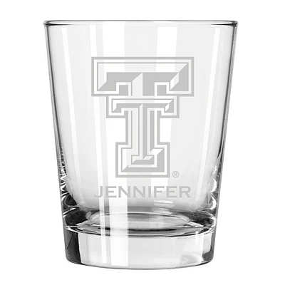 Texas Tech Red Raiders 15oz. Personalized Double Old Fashion Etched Glass