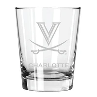 Virginia Cavaliers 15oz. Personalized Double Old Fashion Etched Glass