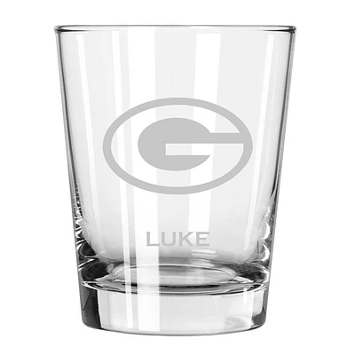Green Bay Packers 15oz. Personalized Double Old Fashion Etched Glass