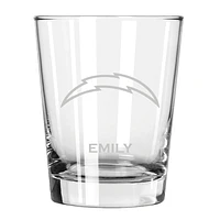 Los Angeles Chargers 15oz. Personalized Double Old Fashion Etched Glass