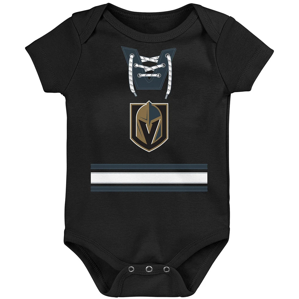 Newborn & Infant Black Vegas Golden Knights Jersey Bodysuit