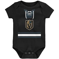 Newborn & Infant Black Vegas Golden Knights Jersey Bodysuit