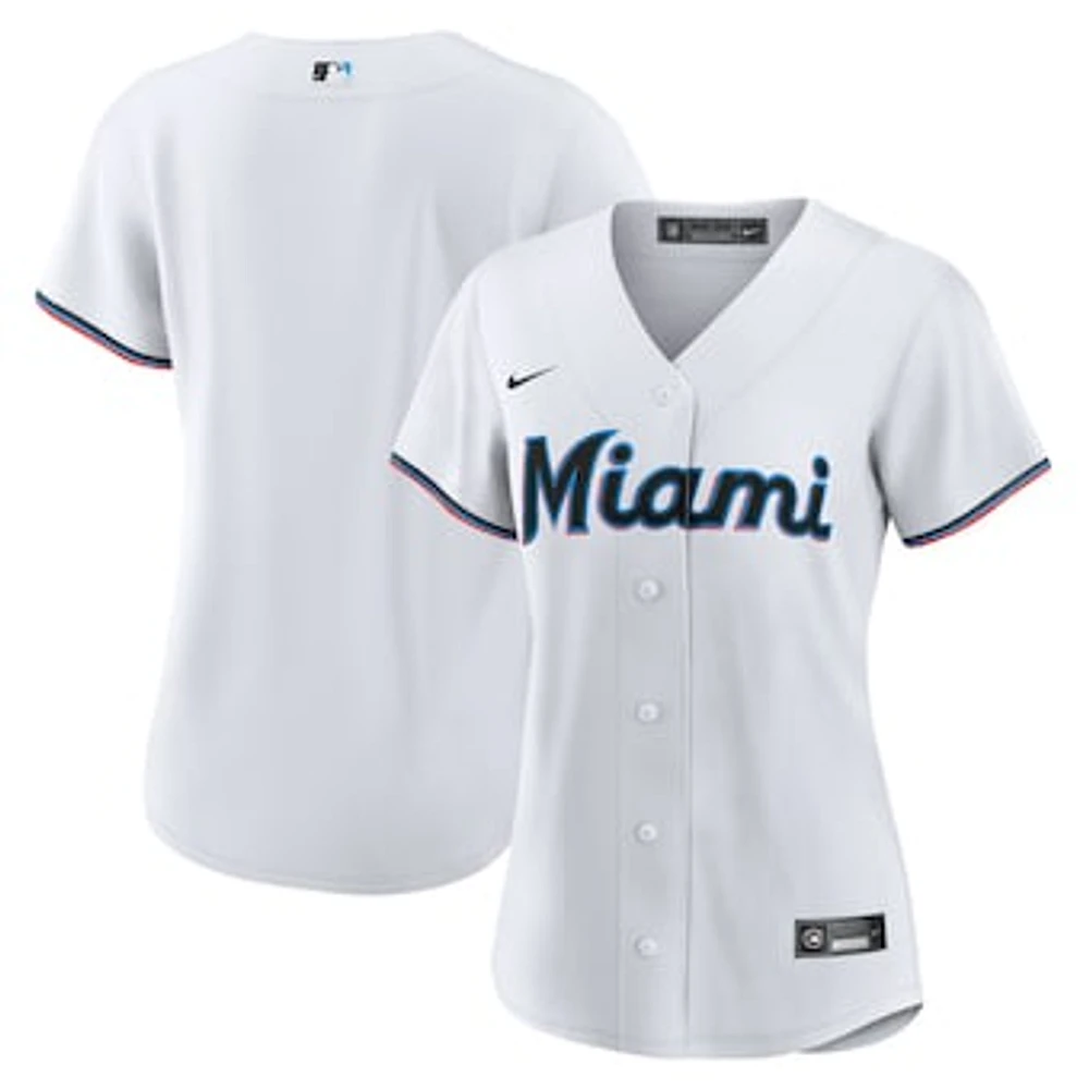 Women's Nike White Miami Marlins Replica Team Jersey