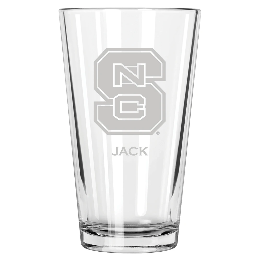 NC State Wolfpack 16oz. Personalized Etched Pint Glass