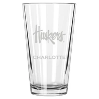 Nebraska Huskers 16oz. Personalized Etched Pint Glass
