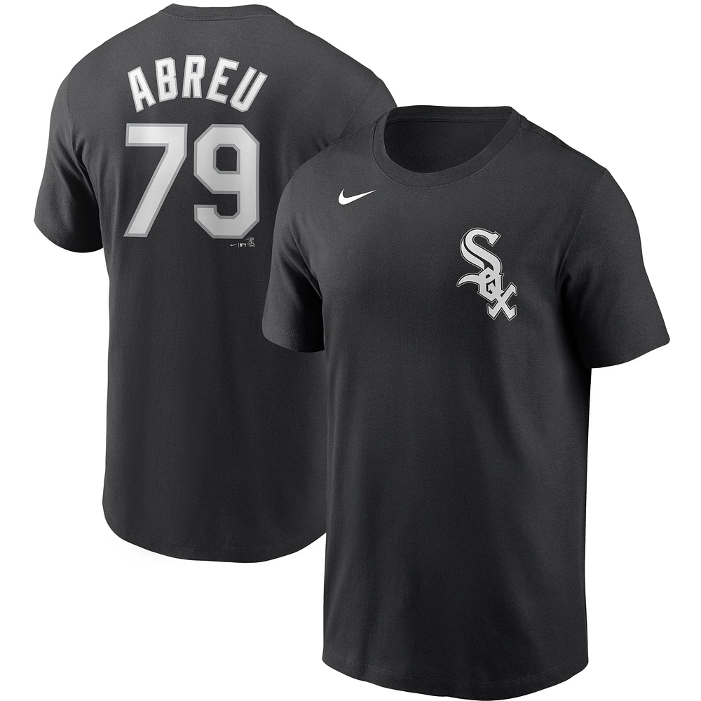 Men's Nike Jose Abreu Black Chicago White Sox Name & Number T-Shirt