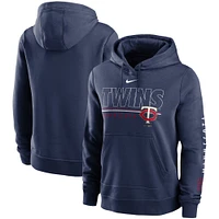 Women's Nike Navy Minnesota Twins Team Outline Club Pullover Hoodie