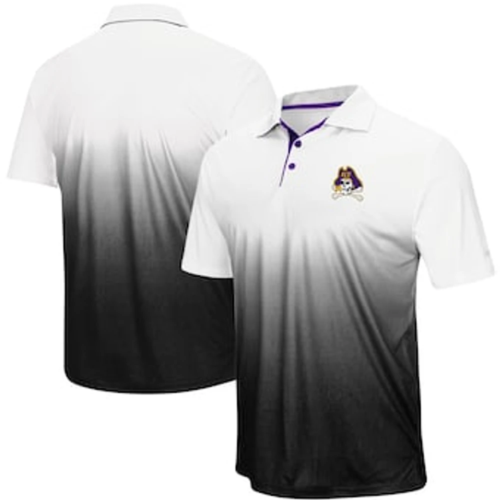 Men's Colosseum Gray ECU Pirates Magic Team Logo Polo