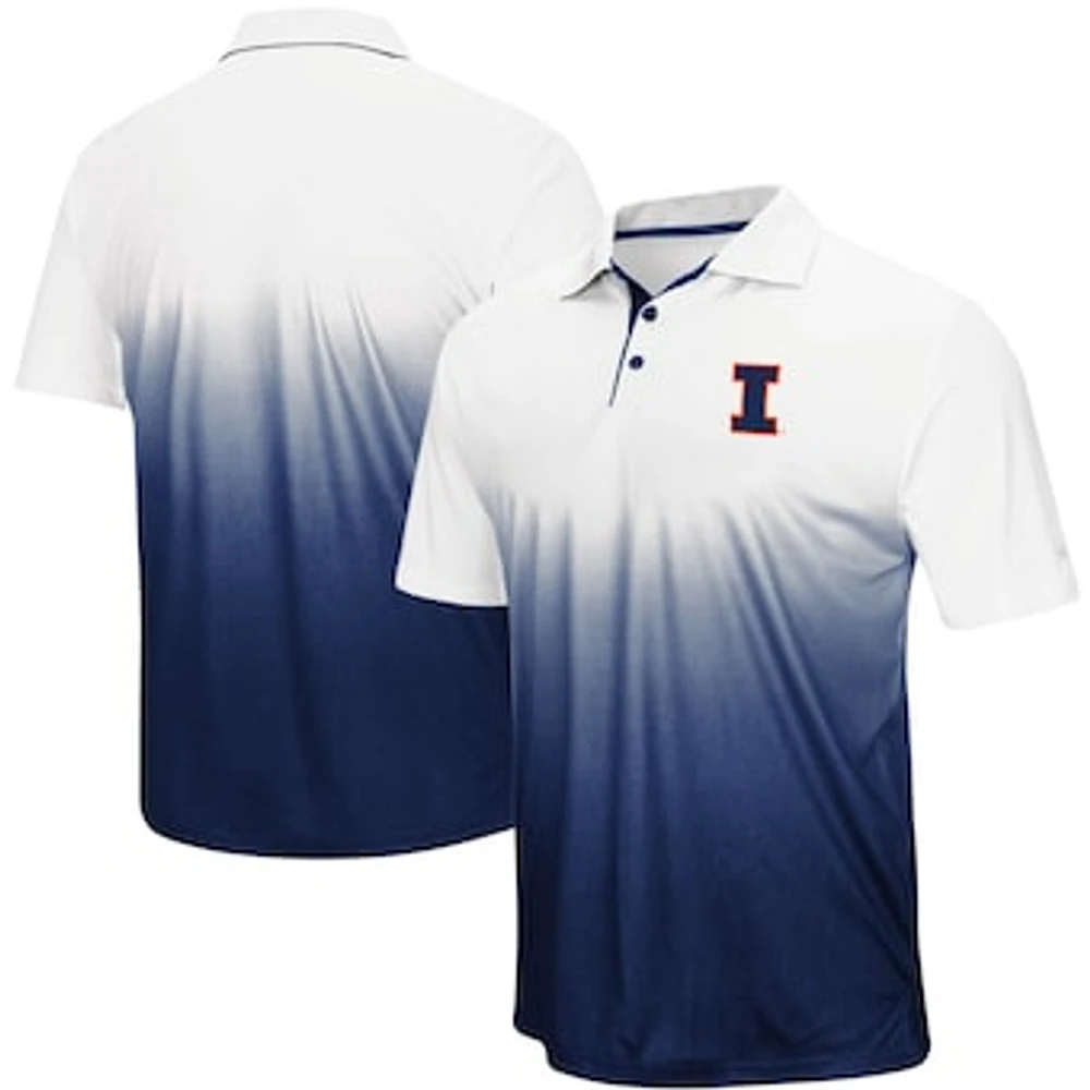 Men's Colosseum Navy Illinois Fighting Illini Magic Team Logo Polo