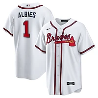 Men's Nike Ozzie Albies White Atlanta Braves Home Replica Player Name Jersey