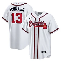 Men's Nike Ronald Acuna Jr. White Atlanta Braves Home Replica Player Name Jersey