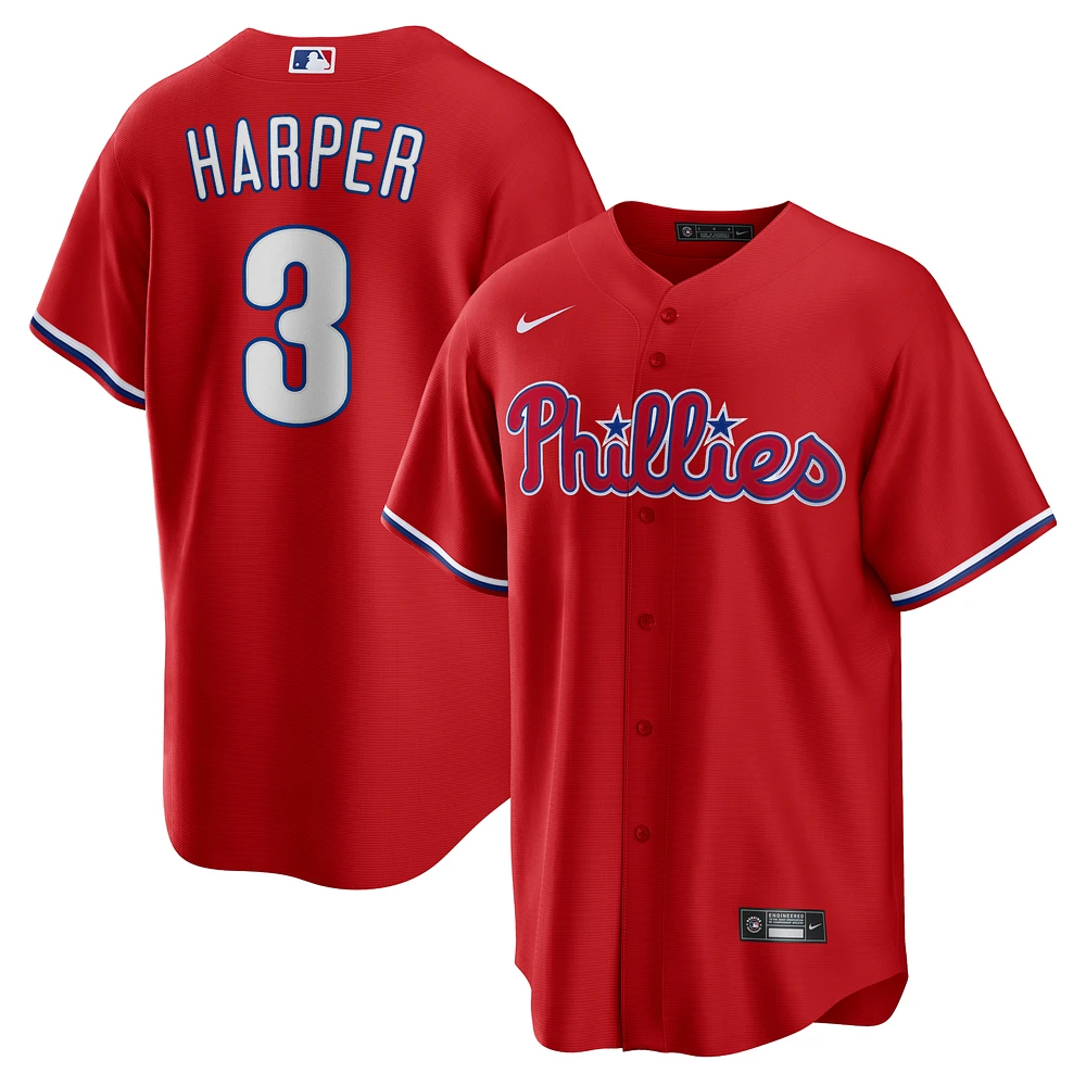 Men's Nike Bryce Harper Red Philadelphia Phillies Alternate Replica Player Name Jersey