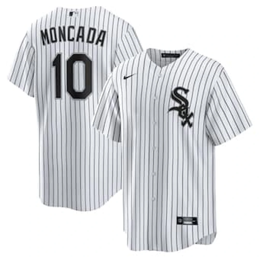 Men's Nike Yoan Moncada White Chicago Sox Home Replica Player Name Jersey