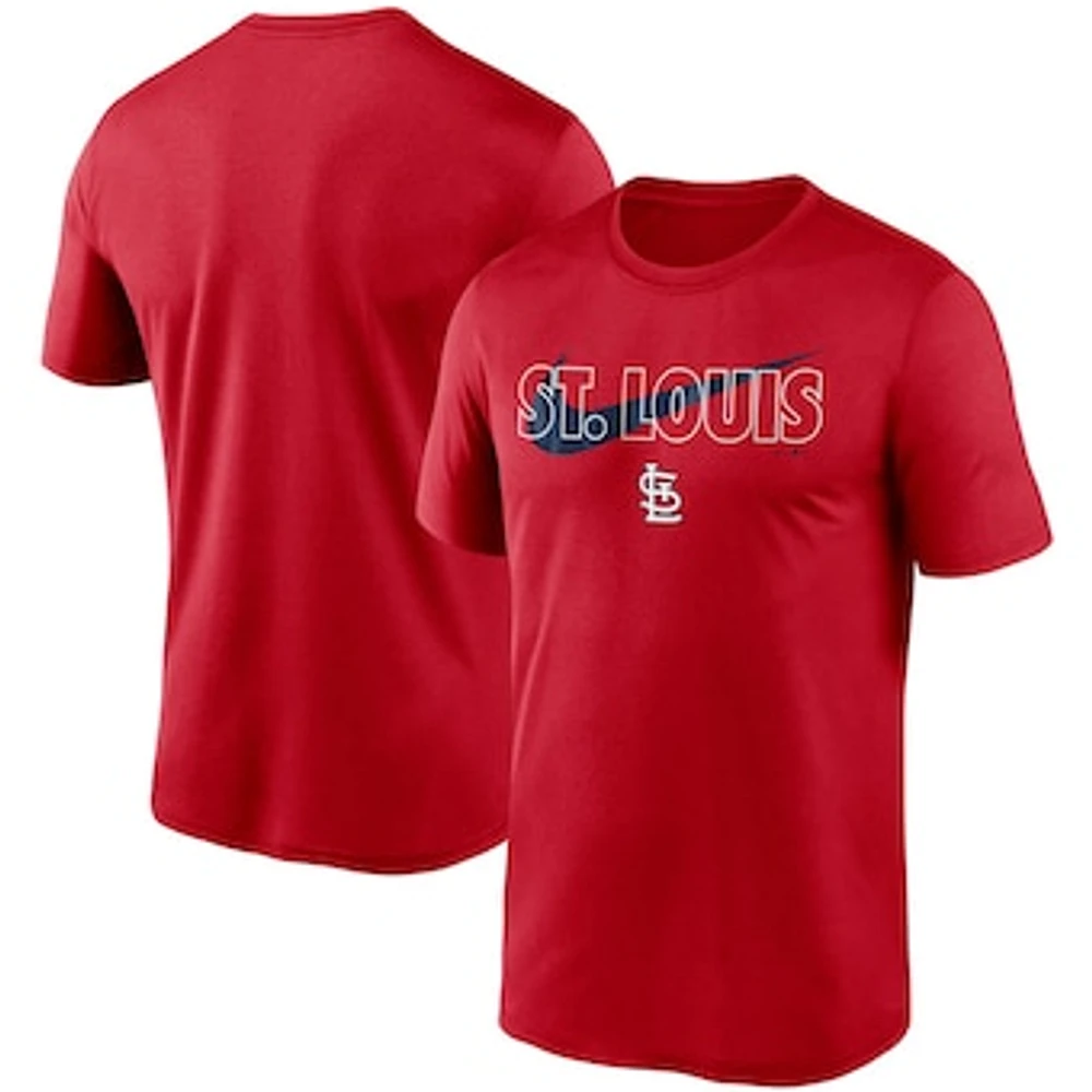 Men's Nike Red St. Louis Cardinals City Swoosh Legend Performance T-Shirt