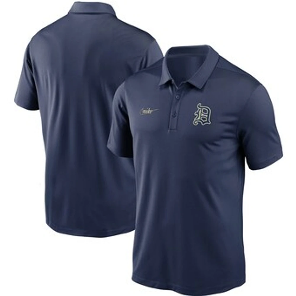 Men's Nike Navy Detroit Tigers Cooperstown Collection Logo Franchise Performance Polo