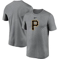 Men's Nike Gray Pittsburgh Pirates Large Logo Legend Performance T-Shirt