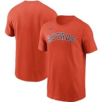 Men's Nike Orange Houston Astros Team Wordmark T-Shirt