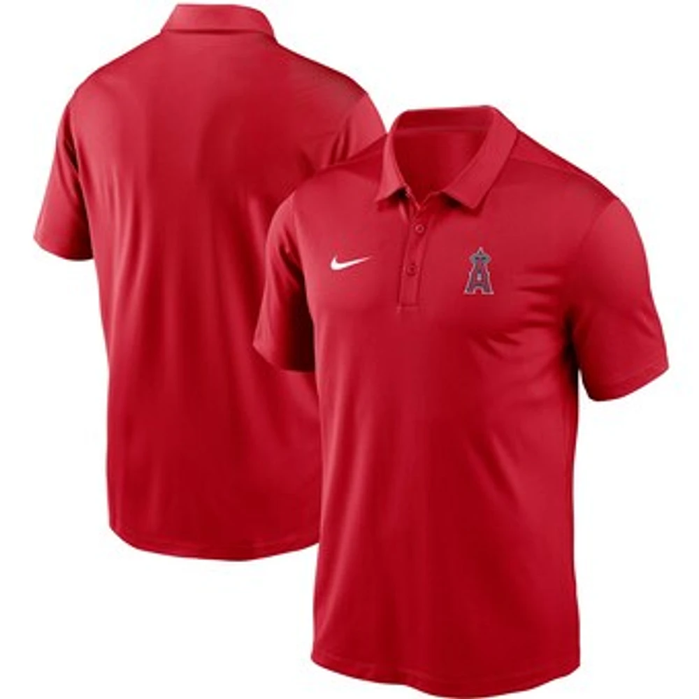 Men's Nike Red Los Angeles Angels Team Logo Franchise Performance Polo