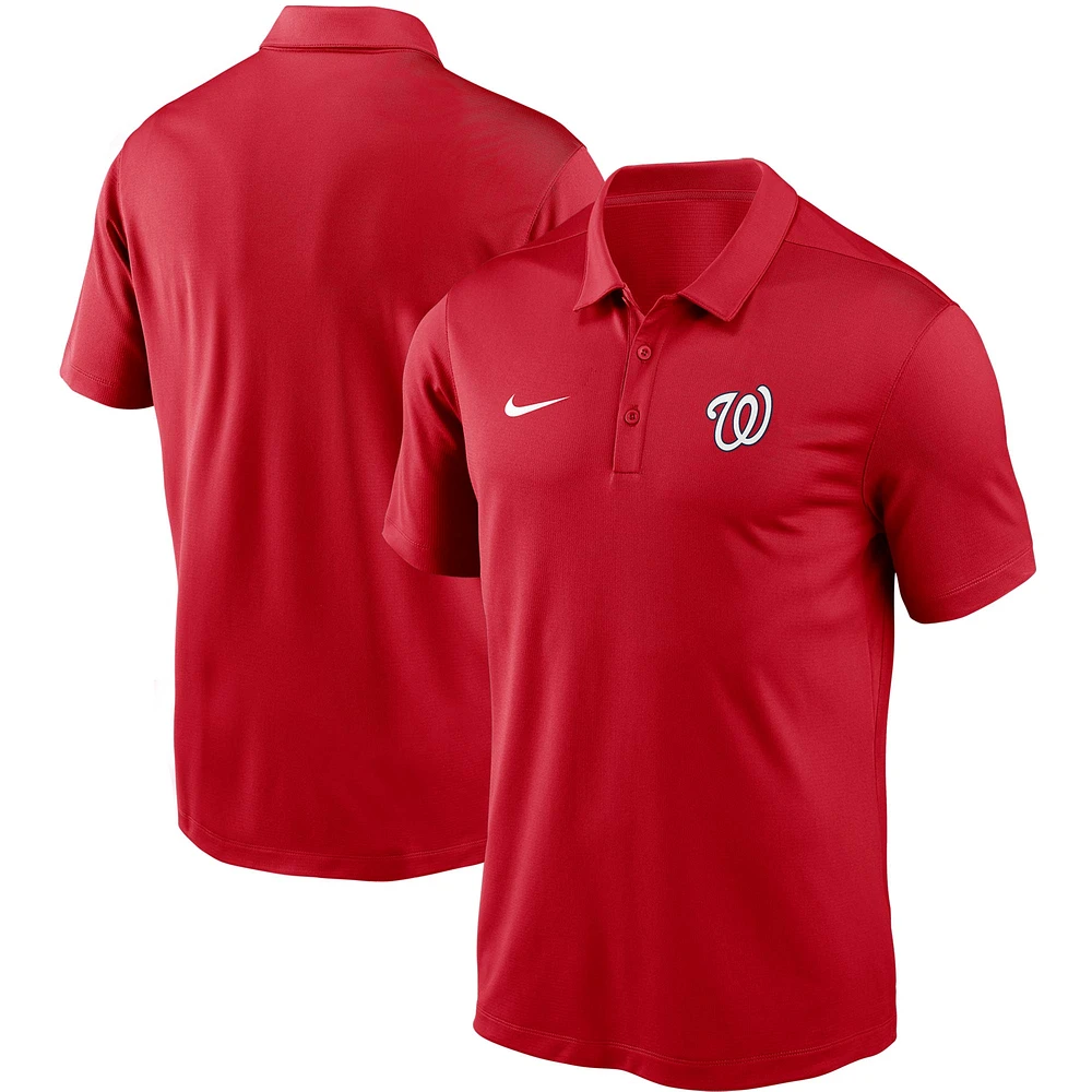 Men's Nike Red Washington Nationals Team Logo Franchise Performance Polo