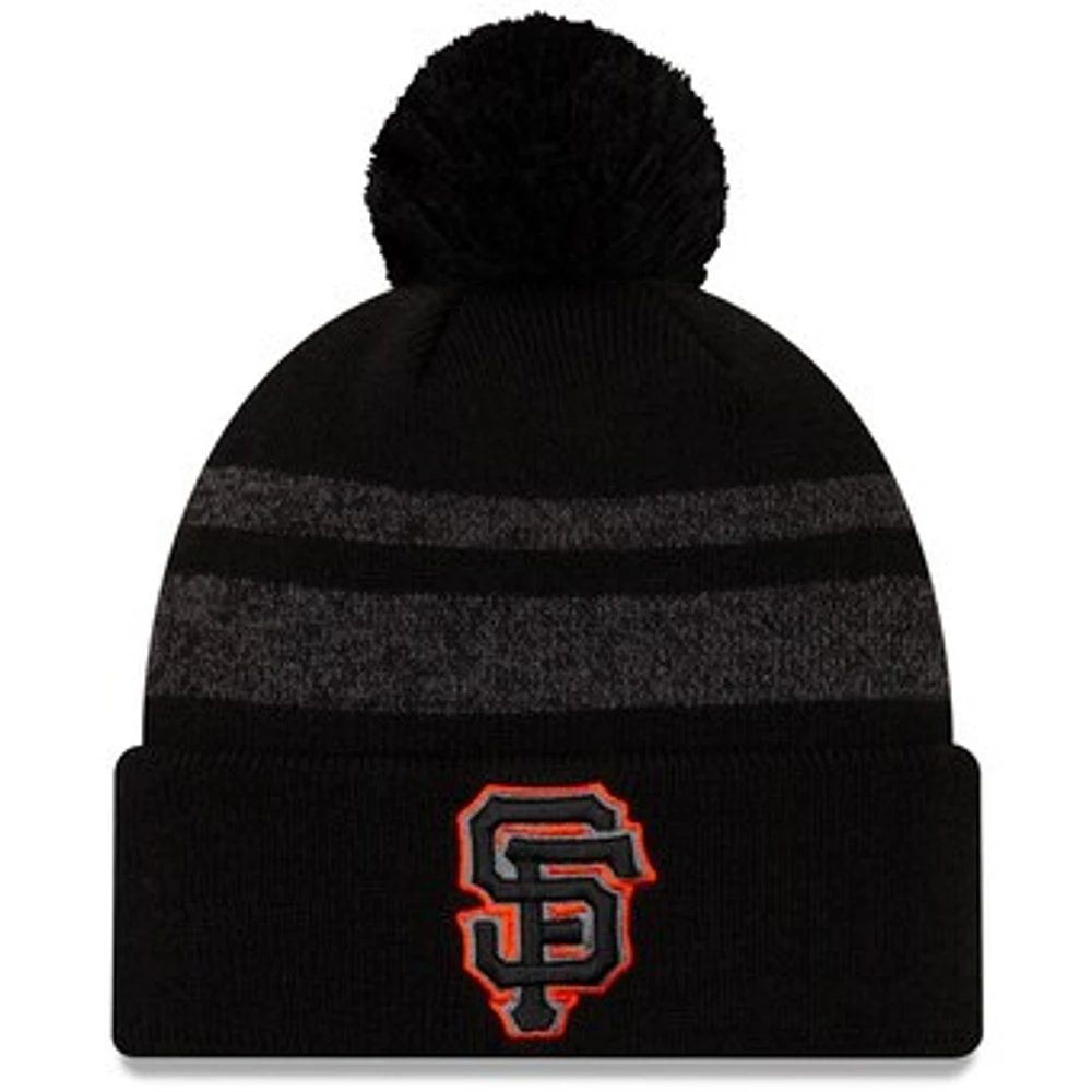 Men's New Era Black San Francisco Giants Dispatch Cuffed Knit Hat With Pom