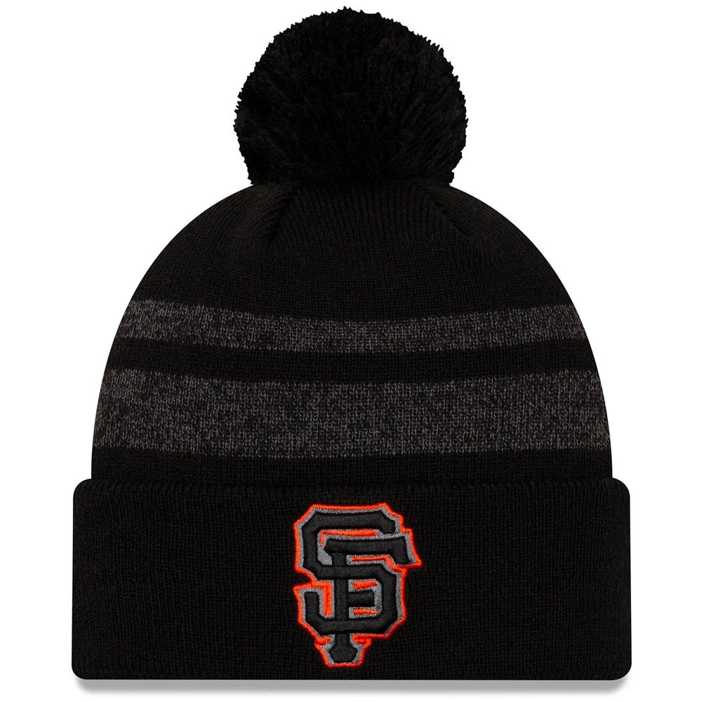 Men's New Era Black San Francisco Giants Dispatch Cuffed Knit Hat With Pom