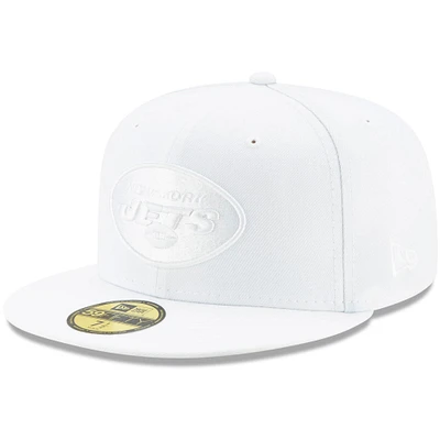 Men's New Era York Jets White on 59FIFTY Fitted Hat