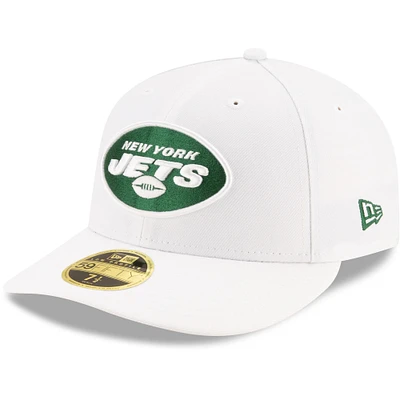 Men's New Era White York Jets Omaha Low Profile 59FIFTY Fitted Hat