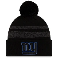 Men's New Era Black New York Giants Dispatch Cuffed Knit Hat With Pom