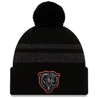 Men's New Era Black Chicago Bears Dispatch Cuffed Knit Hat With Pom