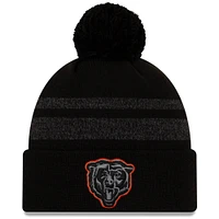 Men's New Era Black Chicago Bears Dispatch Cuffed Knit Hat With Pom