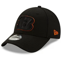 Men's New Era Black Cincinnati Bengals Primary Logo Momentum 9FORTY Adjustable Snapback Hat