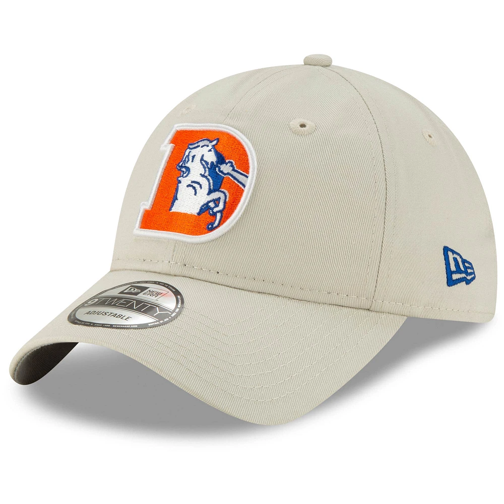 Men's New Era Khaki Denver Broncos Historic Playmaker 9TWENTY Adjustable Hat