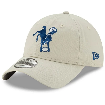 Men's New Era Khaki Indianapolis Colts Historic Playmaker 9TWENTY Adjustable Hat