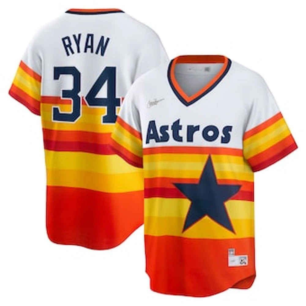 Men's Nike Nolan Ryan White Houston Astros Home Cooperstown Collection Player Jersey