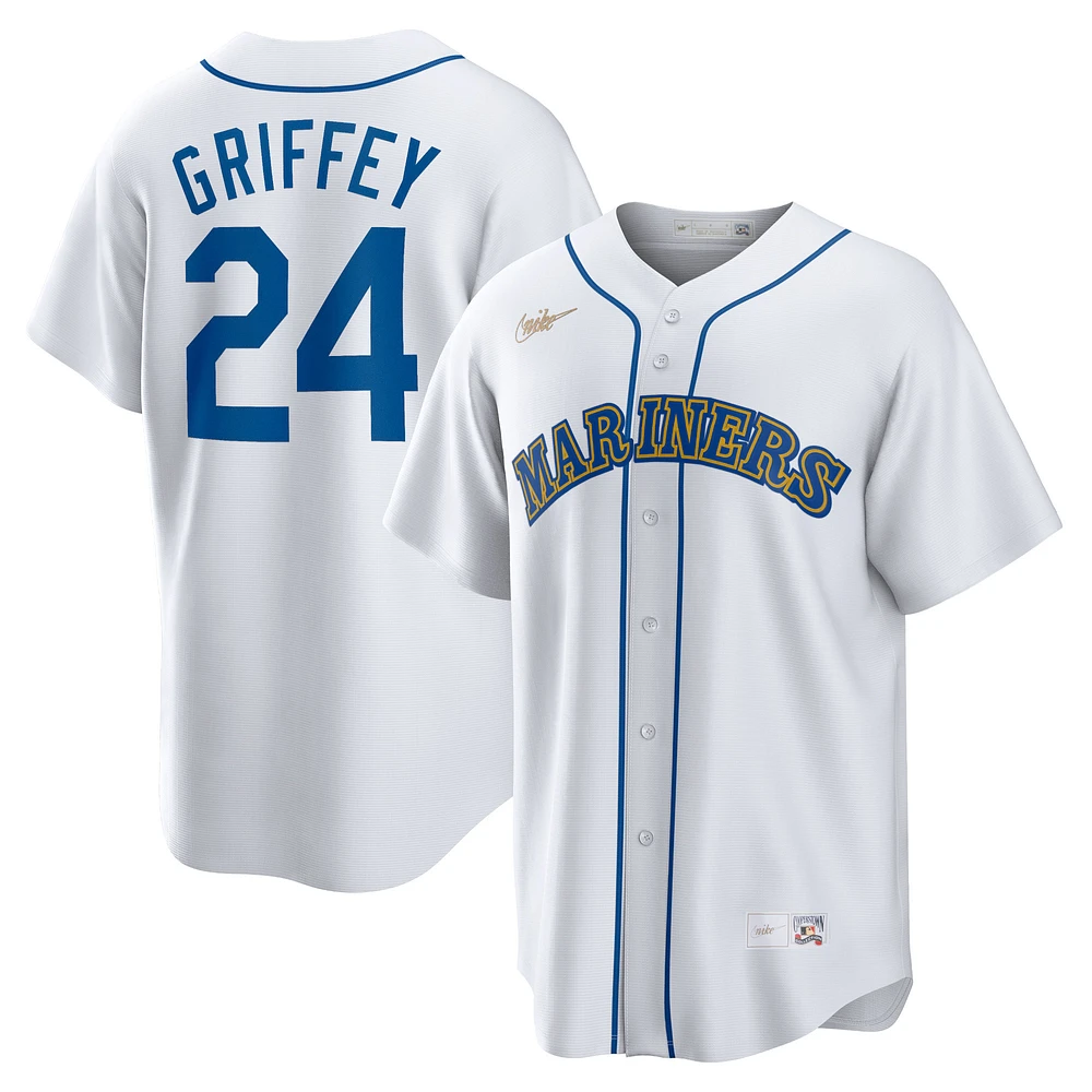 Men's Nike Ken Griffey Jr. White Seattle Mariners Home Cooperstown Collection Player Jersey