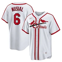 Men's Nike Stan Musial White St. Louis Cardinals Home Cooperstown Collection Player Jersey