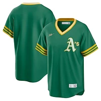 Men's Nike Kelly Green Athletics Road Cooperstown Collection Team Jersey