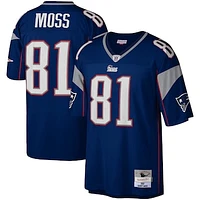 Men's Mitchell & Ness Randy Moss Navy New England Patriots Legacy Replica Jersey