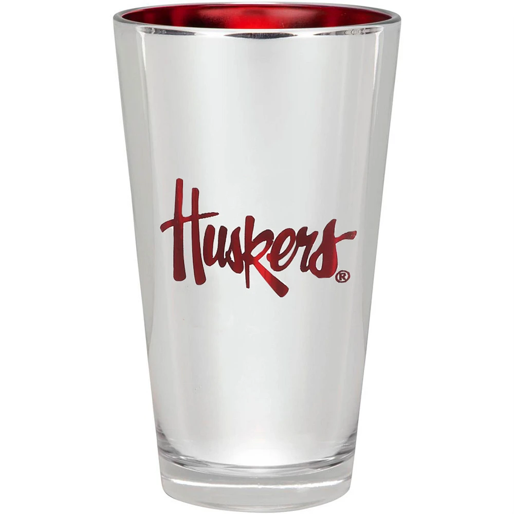 Nebraska Huskers 16oz. Electroplated Pint Glass